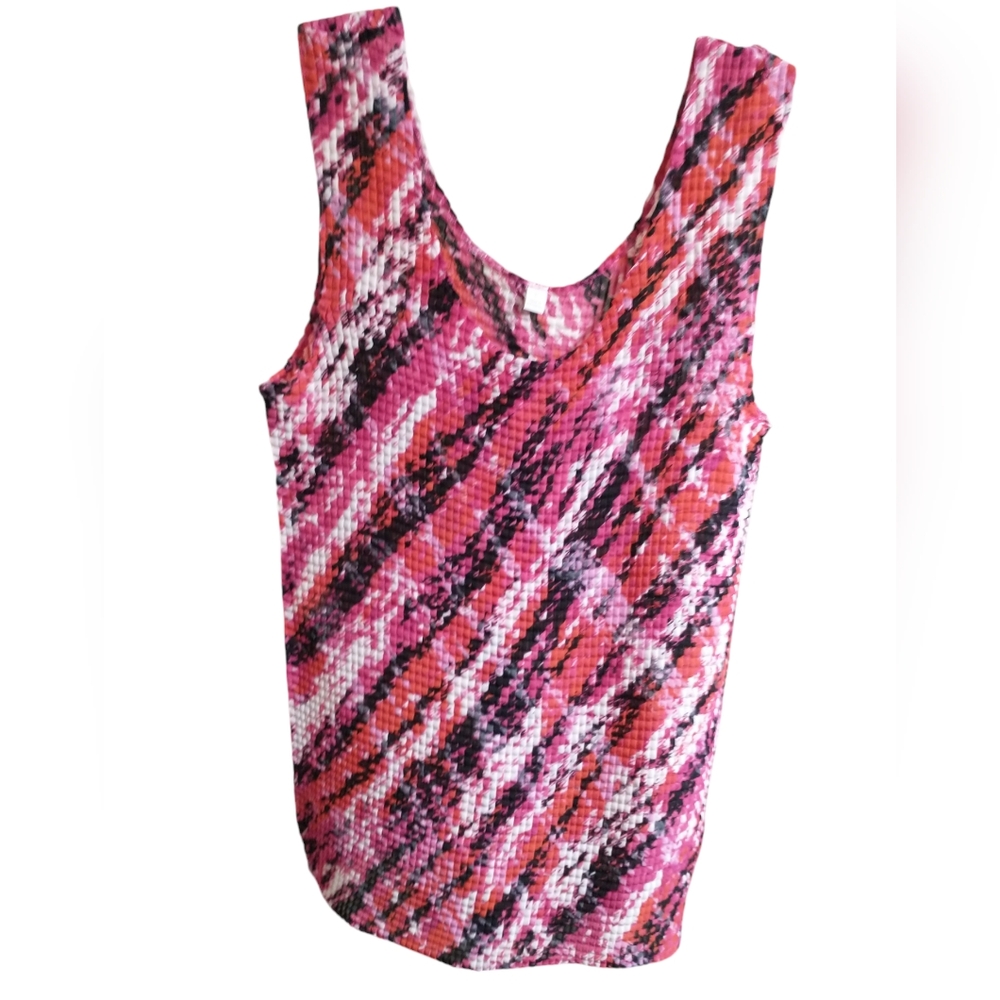 Stretchy Textured Printed Tank